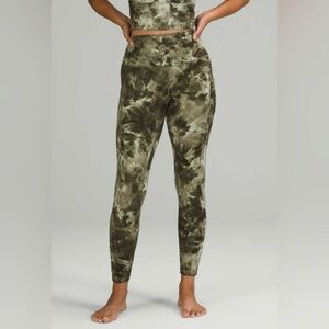 Lululemon Align Leggings High Rise With Pockets Diamond Dye Light Sage Olive 18